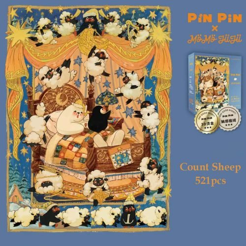 521pcs Jigsaw Puzzle-Pinpin-Count Sheep