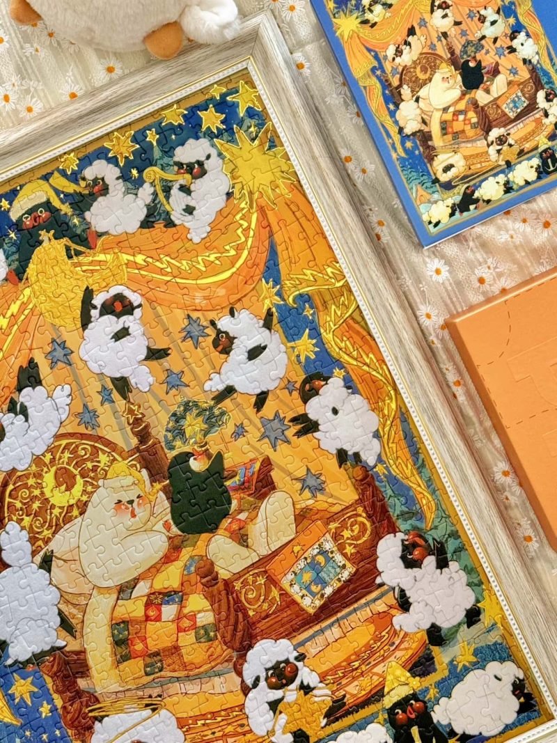 521pcs Jigsaw Puzzle-Pinpin-Count Sheep