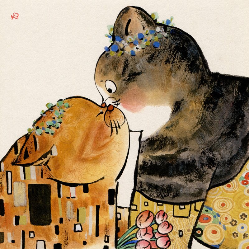 500pcs Cat Puzzle-Kors-Cat Kiss By HongHua