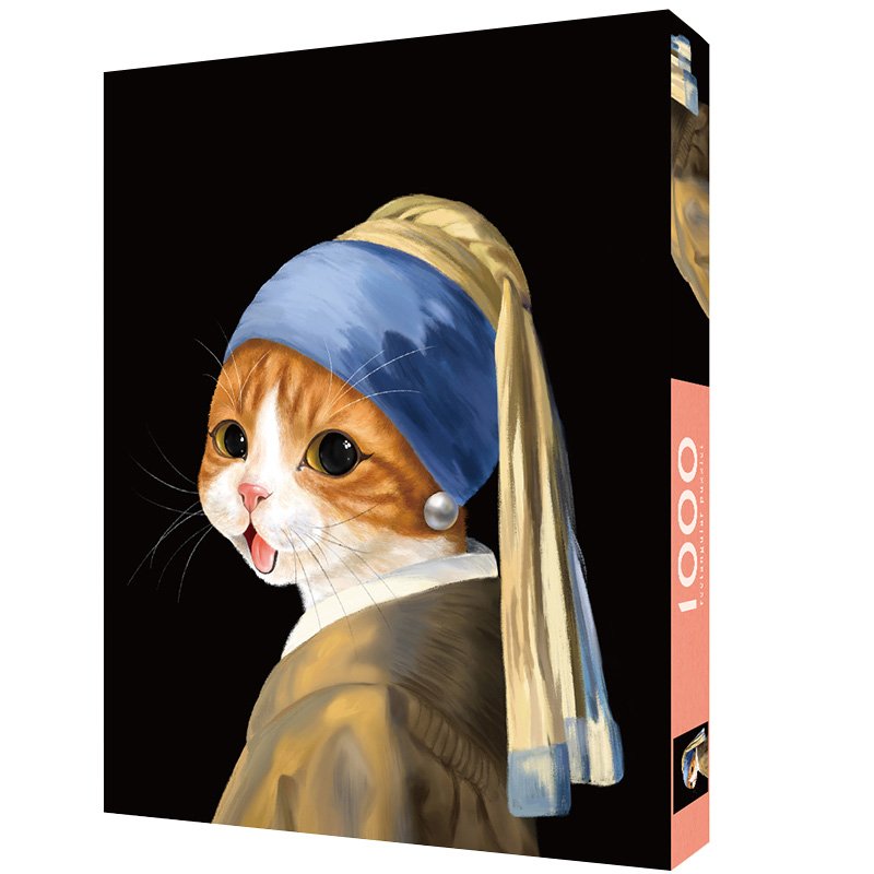 1000pcs Jigsaw Puzzle -Kors-Cat with a Pearl Earring