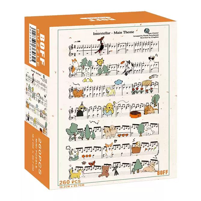 Dog Musical notation 260pcs Jigsaw Puzzle-Boff-Dog Musical Notation