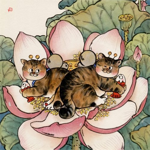 500pcs Cat Puzzle-Kors-Good Luck Cat By HongHua