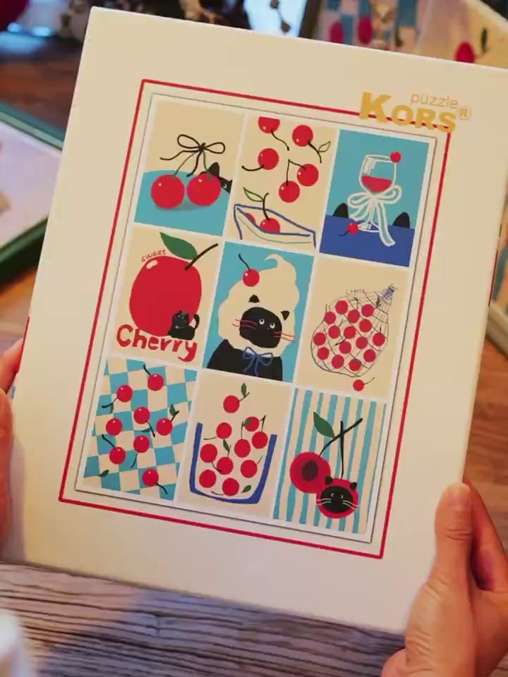 1000pcs Jigsaw Puzzle-Kors-Cherry Cat
