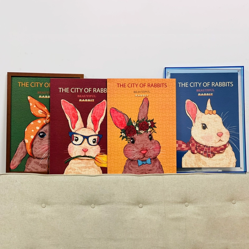 500pcs Rabbit Puzzle-Kors-City of Rabbits