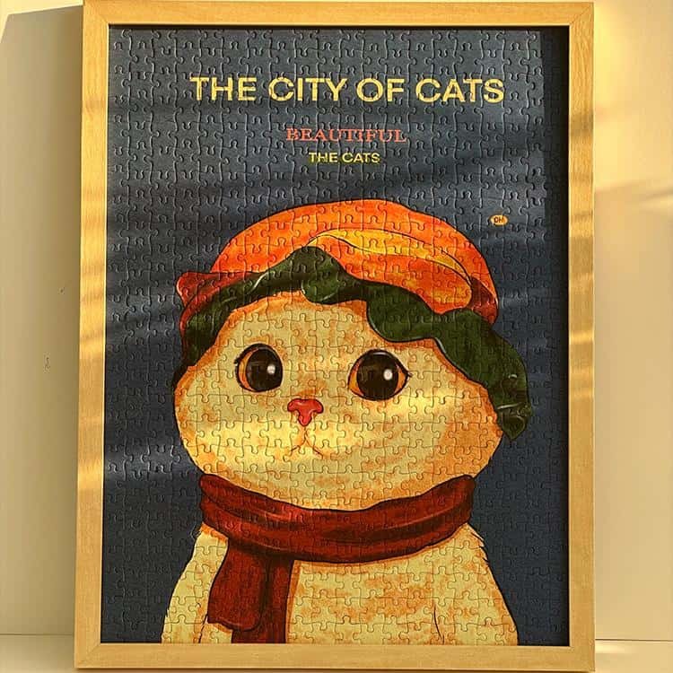 500pcs Cat Puzzle-Kors-City of Cats