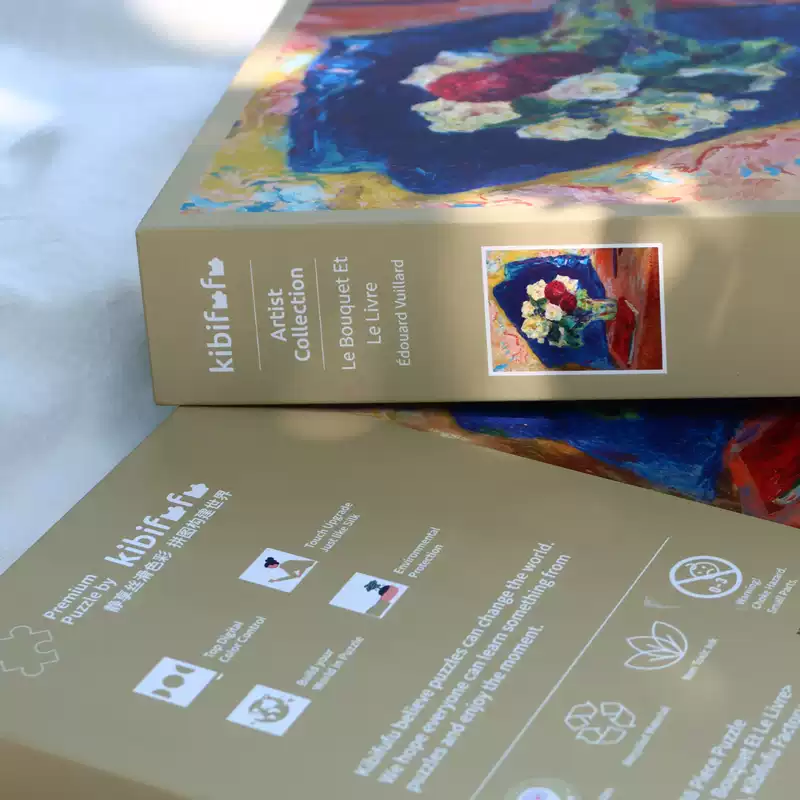 Le Bouquet Et Le Livre (2) 1000 Jigsaw Puzzle-Kibifufu-Le Bouquet Et Le Livre