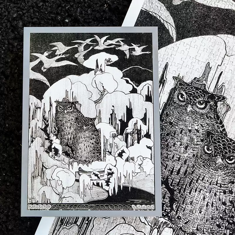 Owl Puzzle 1000 Jigsaw Puzzle-Kibifufu-Owl