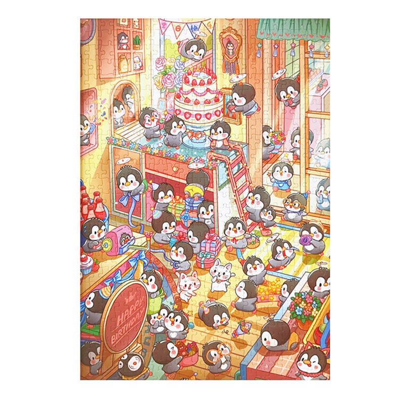 500pcs Jigsaw Puzzle-Kessing-Penguins‘ Birthday Party
