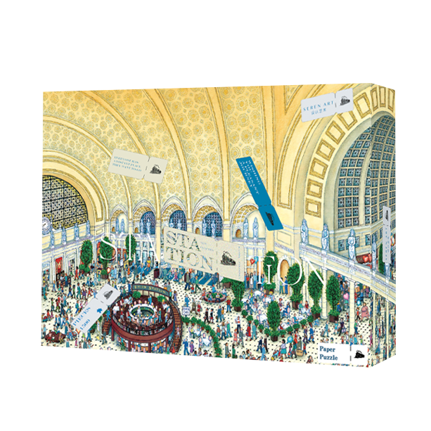 Union Station, Washington DC (3) Discontinued-1500 Piece Puzzle-Seren Art-Union Station, Washington DC