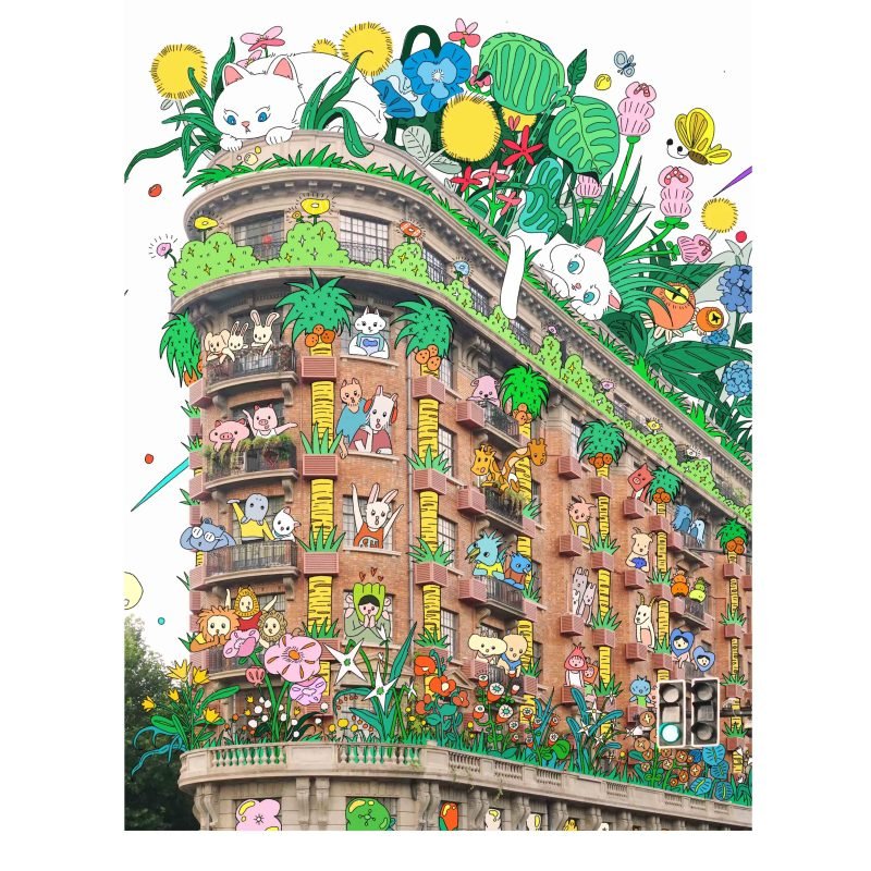 Discontinued-1000pcs Jigsaw Puzzle-Komono-Wukang Building, Shanghai