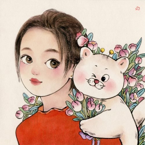 500pcs Cat Puzzle-Kors-With You By HongHua