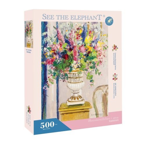 500pcs Jigsaw Puzzle-See the Elephant-Blomsterstilleben i urna