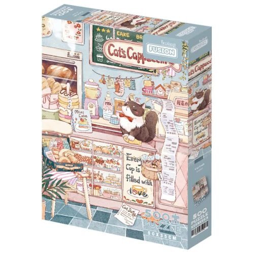 500pcs Jigsaw Puzzle-Botop Fusion-Cat Cafe