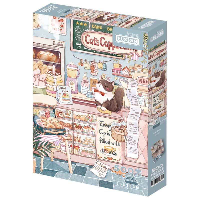 500pcs Jigsaw Puzzle-Botop Fusion-Cat Cafe