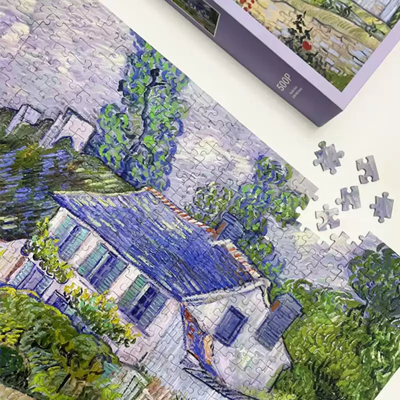 Houses at Auvers by Vincent van Gogh (1) 500pcs Jigsaw Puzzle-Kibifufu-Houses at Auvers by Vincent van Gogh