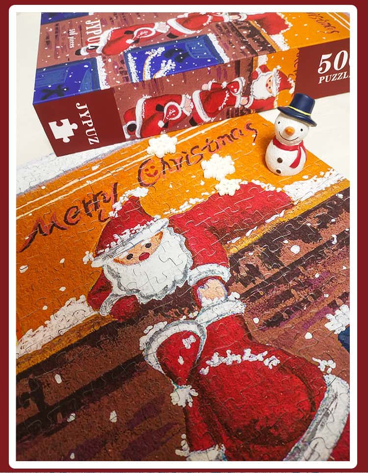 500pcs Jigsaw Puzzle-JYPUZ-Santa Claus Climbing the Wall