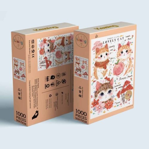 Kessing Puzzle-Three Orange Cats (2) 1000pcs Jigsaw Puzzle-Kessing-Three Orange Cats