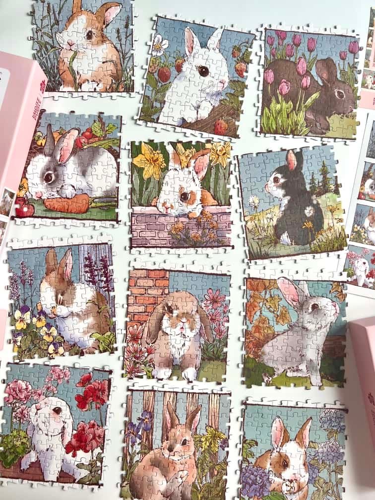1000pcs Jigsaw Puzzle-Minute Puzzle-Garden of Rabbits