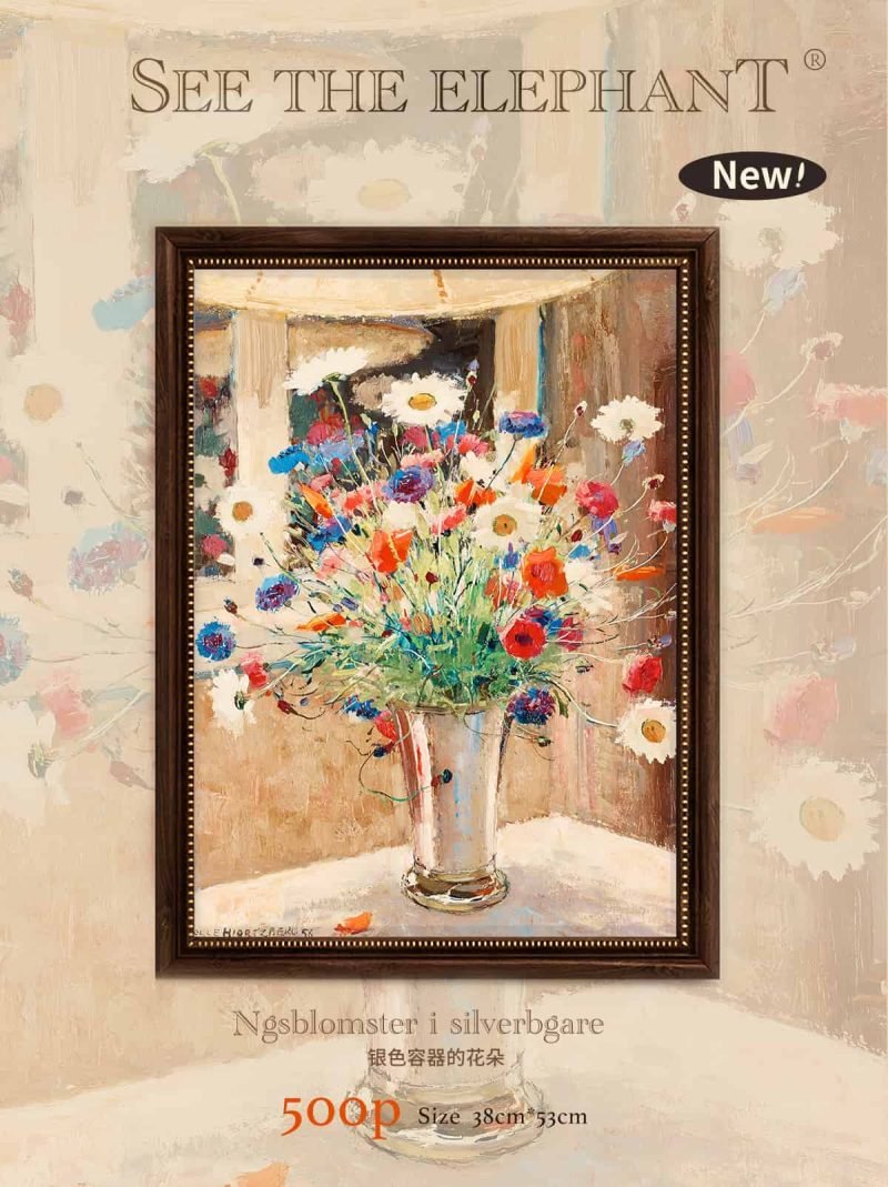 500pcs Jigsaw Puzzle-See the Elephant-Ngsblomster i silverbgare