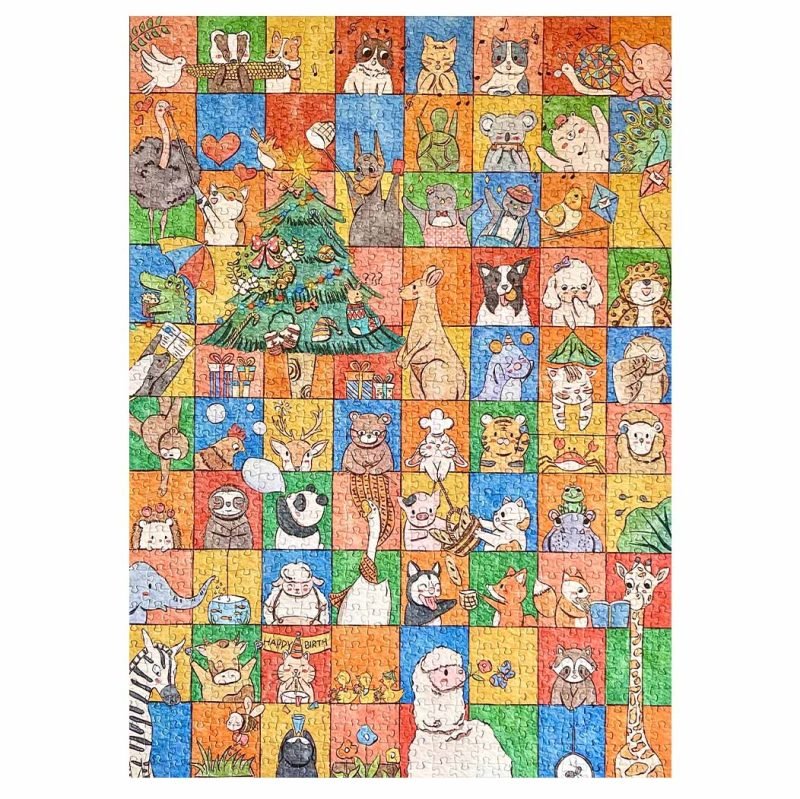 Pinpin Puzzle-Animals Work & Play (4) Pinpin-Animals Work & Play-1000pcs Jigsaw Puzzle