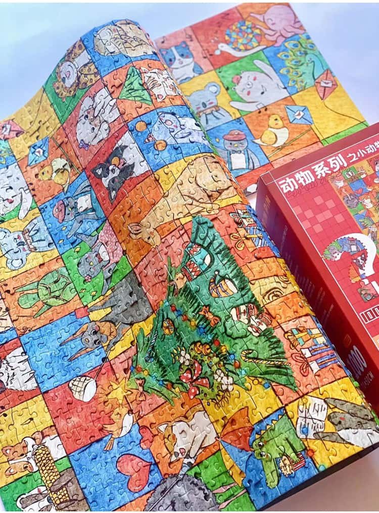 Pinpin Puzzle-Animals Work & Play (5) Pinpin-Animals Work & Play-1000pcs Jigsaw Puzzle