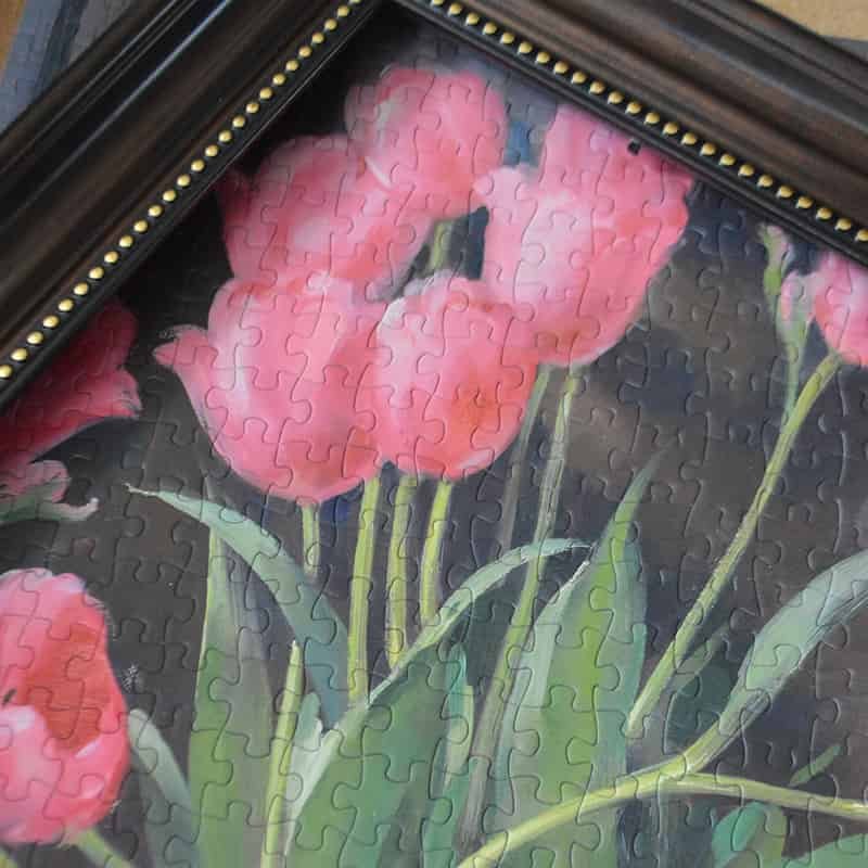 500pcs Jigsaw Puzzle-See the Elephant-Rosa Tulpaner