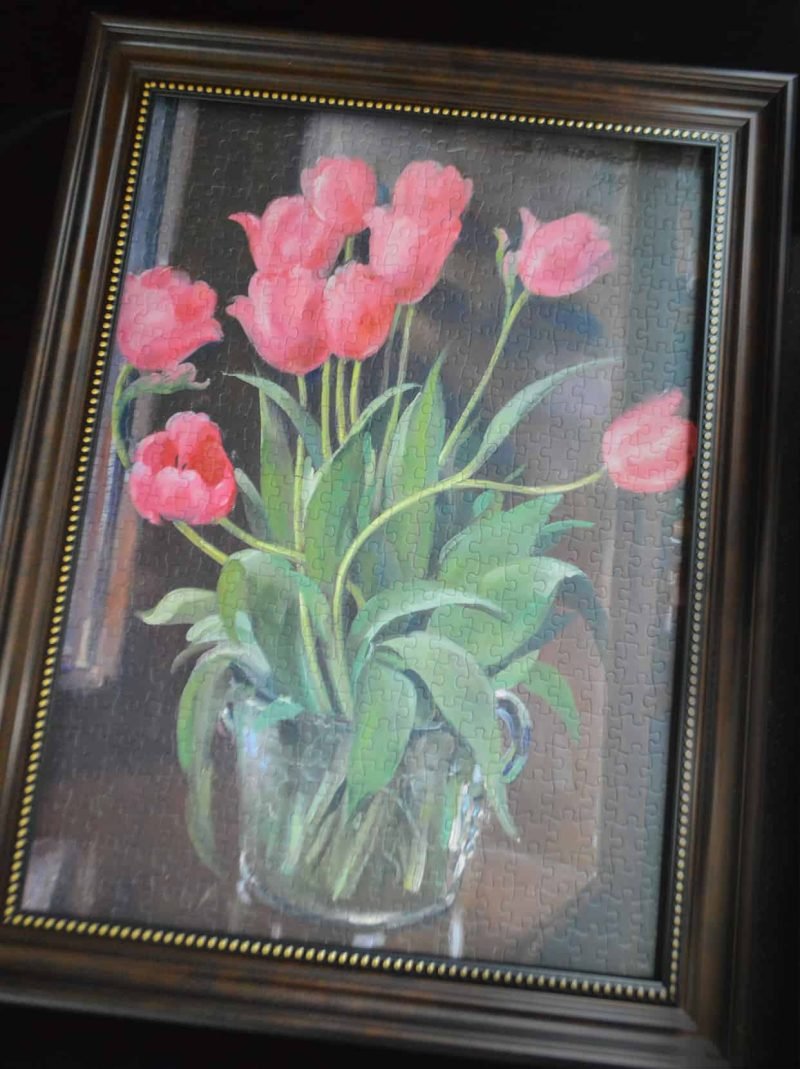 500pcs Jigsaw Puzzle-See the Elephant-Rosa Tulpaner