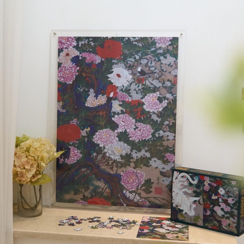 Rosyo hakuho-zu & Botan shoukinzu (4) Double-sided Puzzle 500pcs-Komono-Rosyo hakuho-zu & Botan shoukinzu