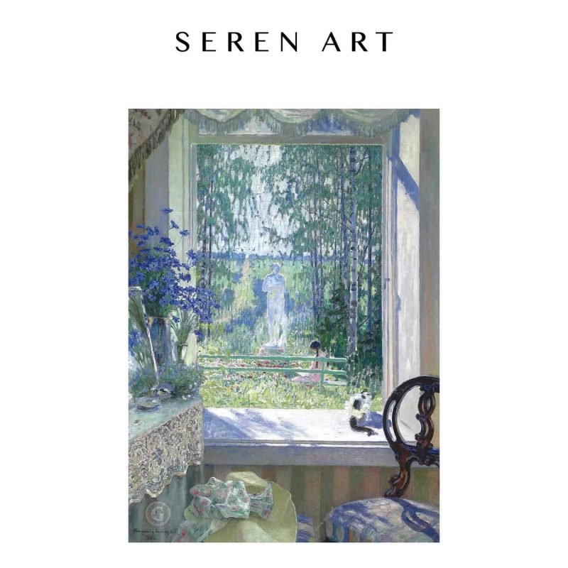 500 Piece Puzzle-Seren Art-Open Window to the Garden