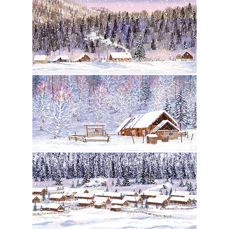 1000pcs Jigsaw Puzzle-Kors-Snowing Altay