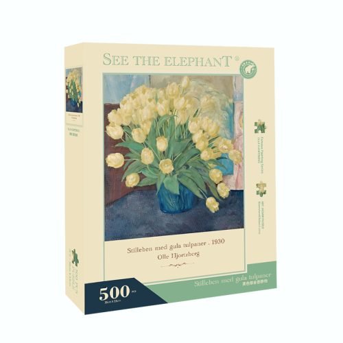 500pcs Jigsaw Puzzle-See the Elephant-Stilleben med gula tulpaner