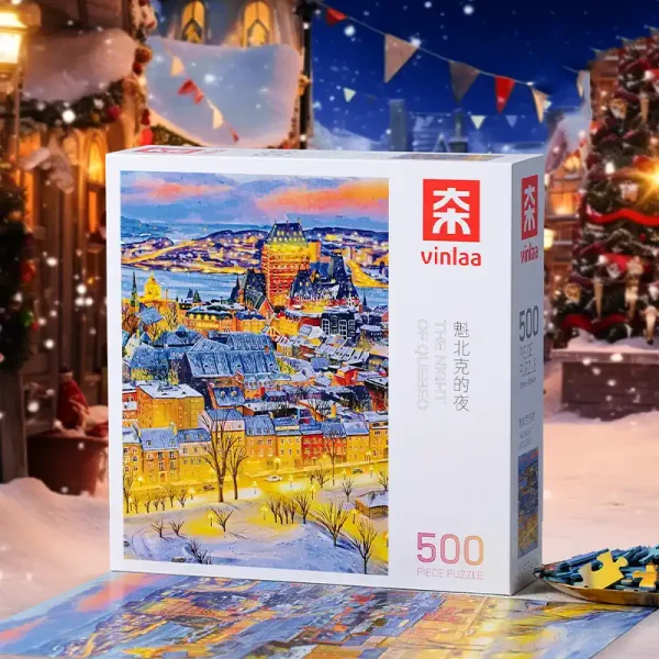 500pcs Jigsaw Puzzle-Vinlaa-The Night of Quebec
