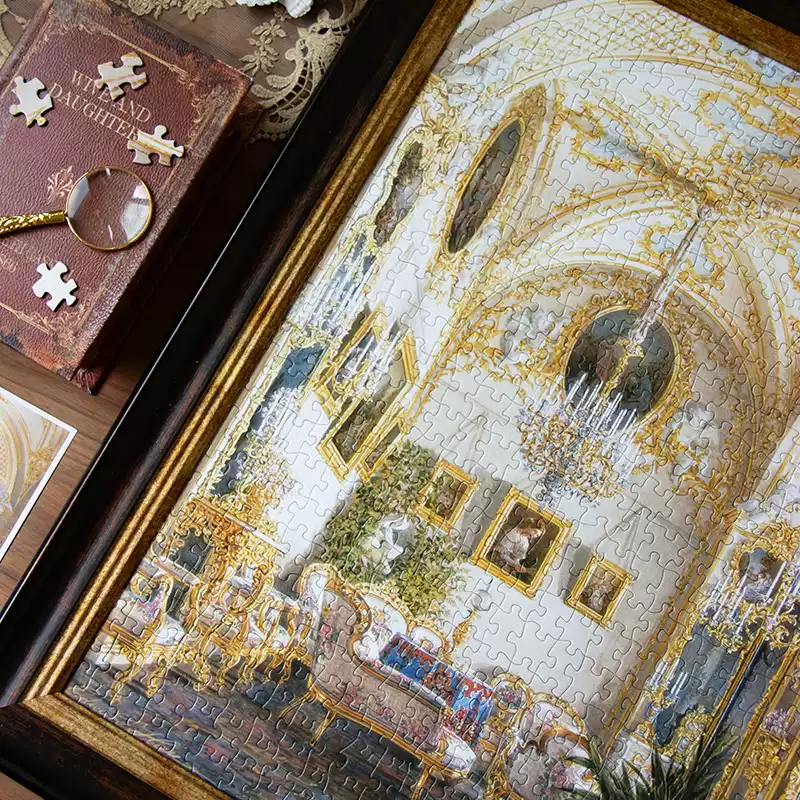 1000pcs Jigsaw Puzzle-Watch Match-The Drawing Room with Cupids