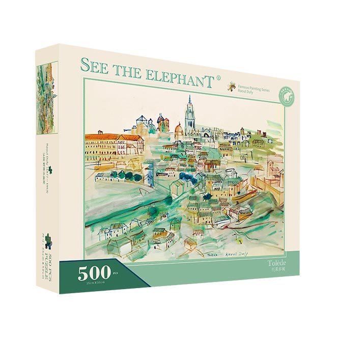 Discontinued-500pcs Jigsaw Puzzle-See the Elephant-Tolede