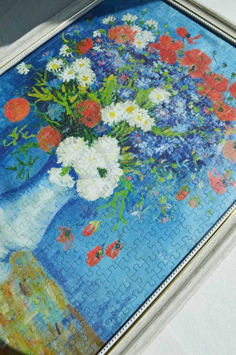 500pcs Jigsaw Puzzle-See the Elephant-Vase with Cornflowers and Poppies