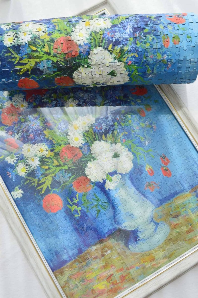 500pcs Jigsaw Puzzle-See the Elephant-Vase with Cornflowers and Poppies