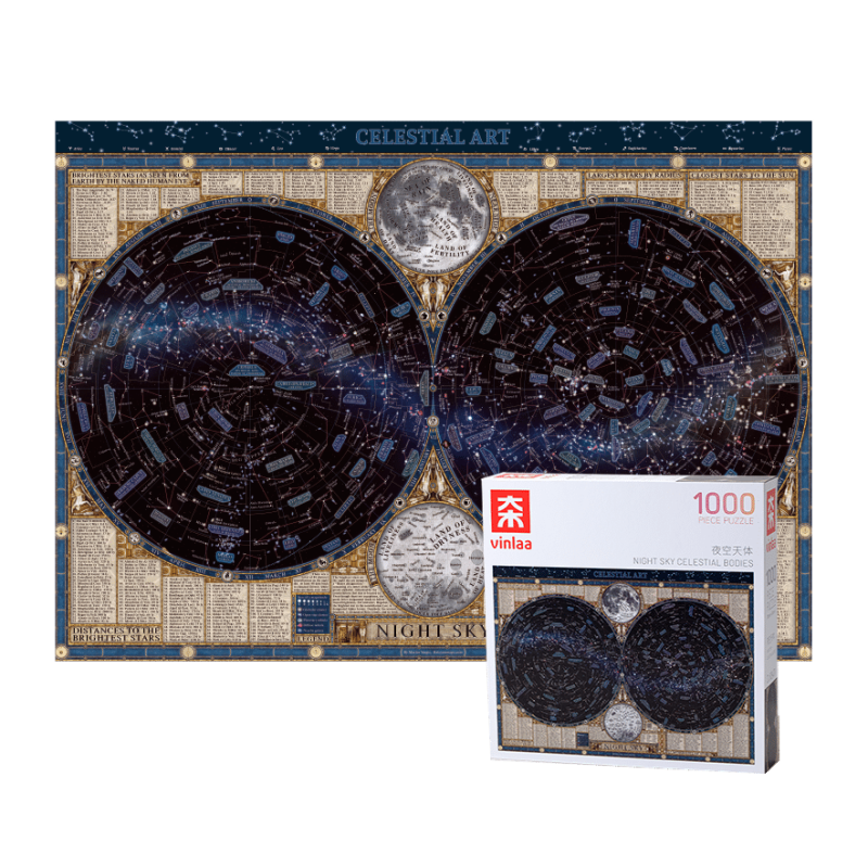 Vinlaa-Night Sky Celestial Bodies 1000pcs Jigsaw Puzzle-Vinlaa-Night Sky Celestial Bodies