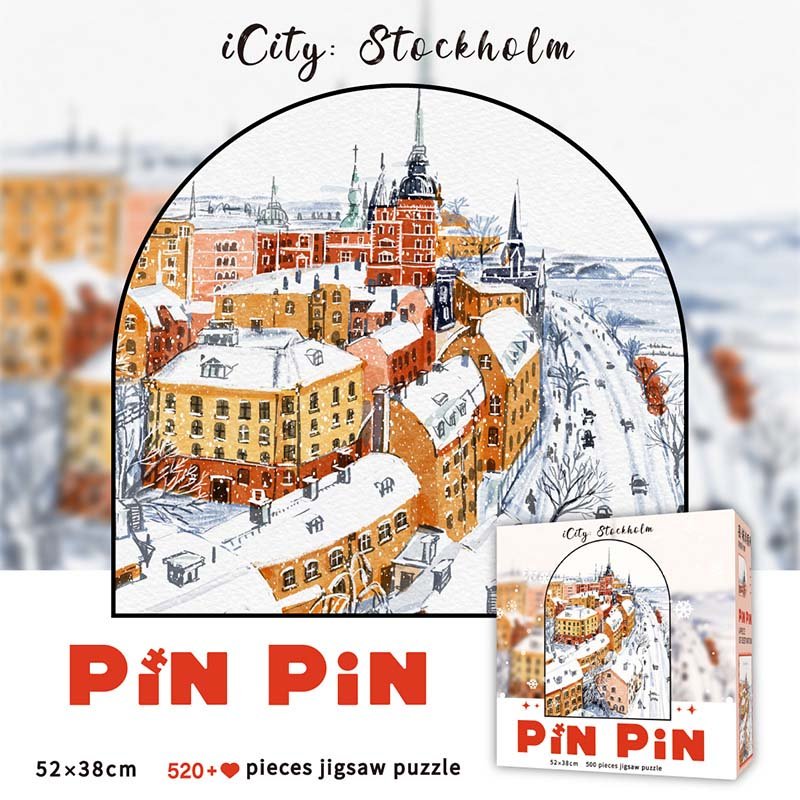 521pcs Jigsaw Puzzle-Pinpin-i city Stockholm