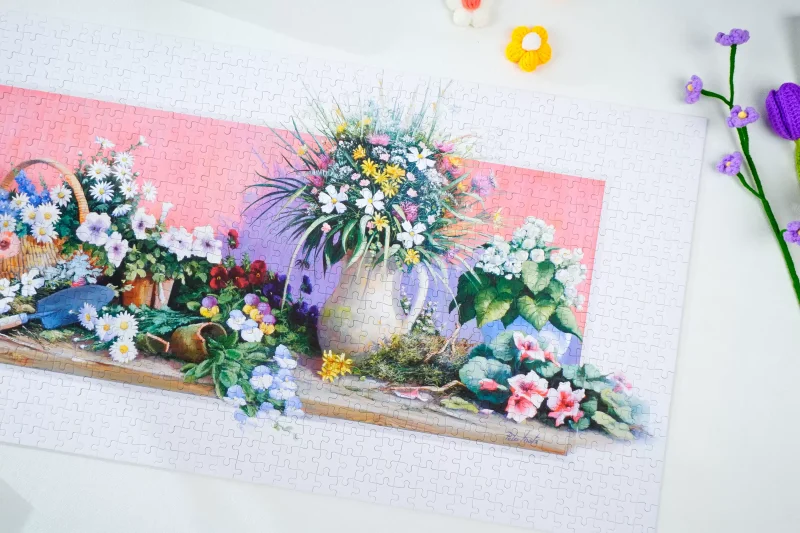 A World of Flowers Puzzle 1000pcs (3) Pixel Pieces-1000 Piece Puzzle-A World of Flowers