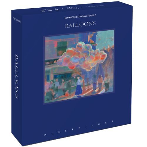 Pixel Pieces-650 Piece Puzzle-Balloons