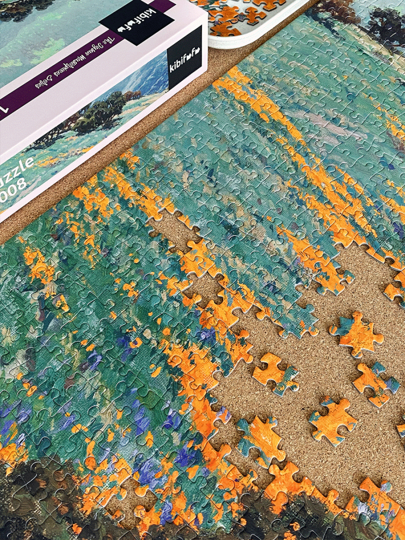 California Landscape With Poppies (1) 1000 Jigsaw Puzzle-Kibifufu-California Landscape With Poppies