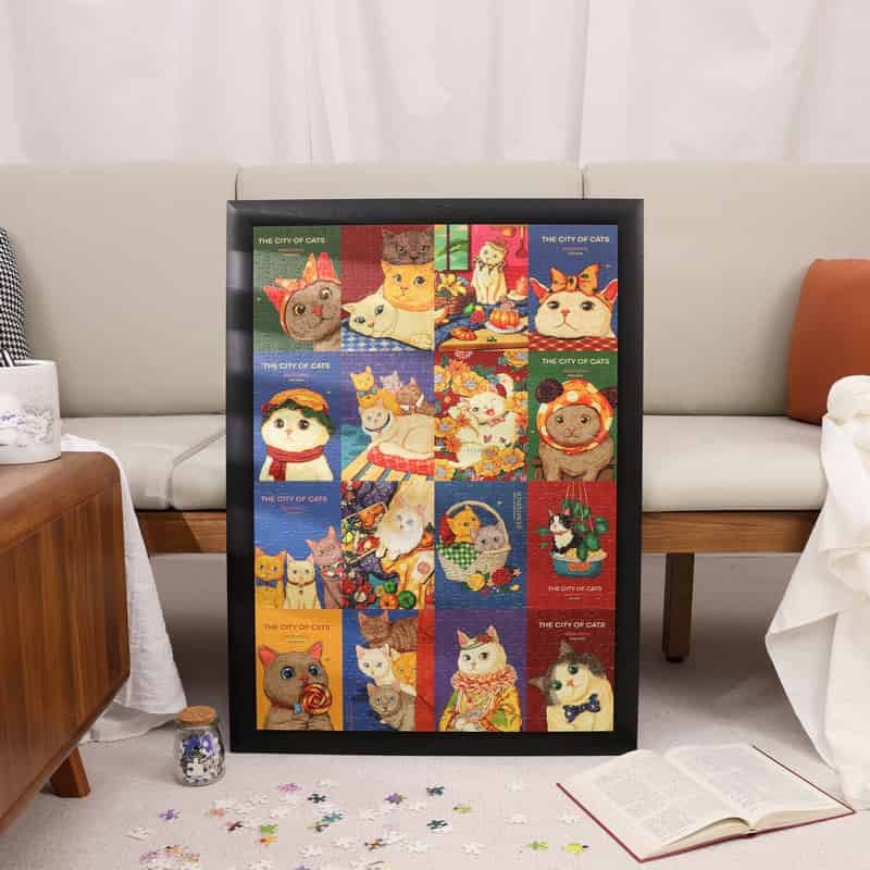 1000pcs Plastic Jigsaw Puzzle-Bayby-City of Cats