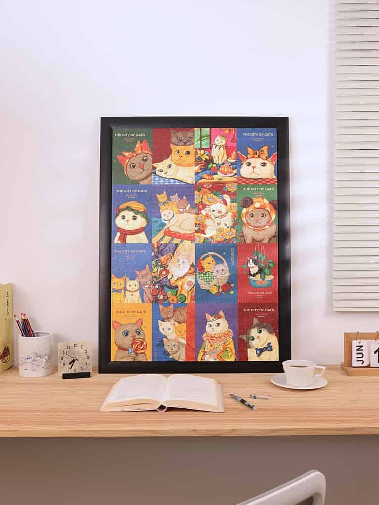 1000pcs Plastic Jigsaw Puzzle-Bayby-City of Cats