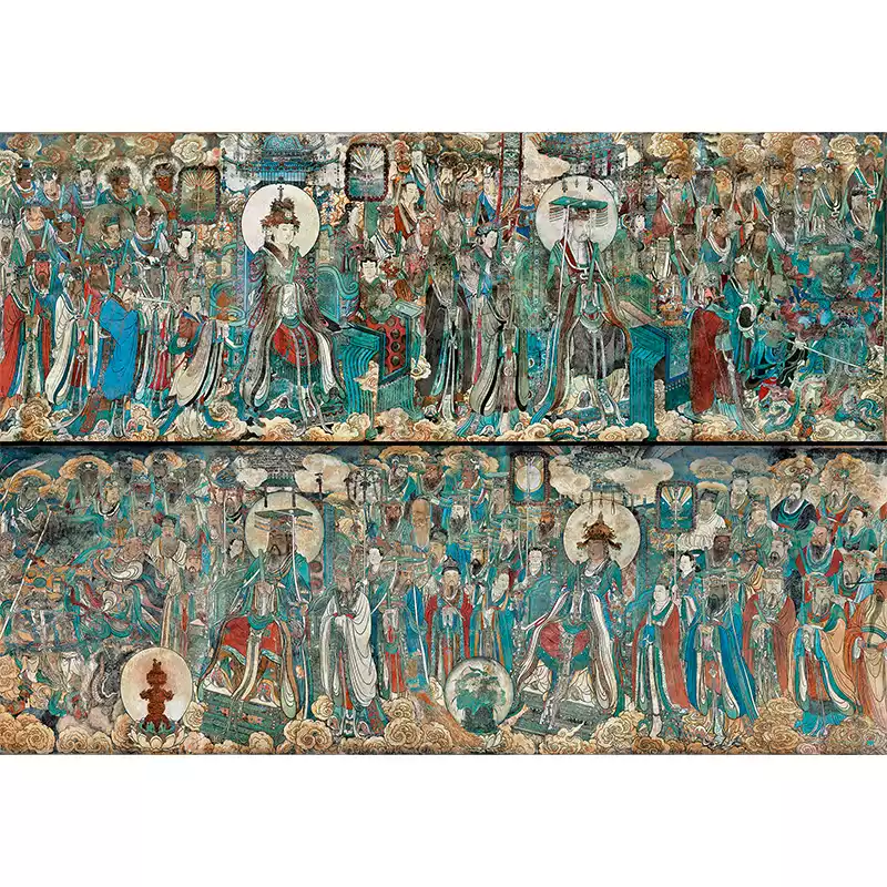 2000pcs Jigsaw Puzzle-Toi-Detail of the Chaoyuan (Court Assembly) Mural in the Sanqing Hall, Yongle Palace