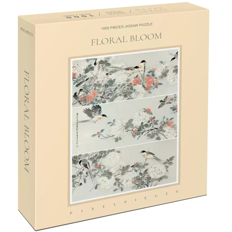 Pixel Pieces-1000 Piece Puzzle-Floral Bloom