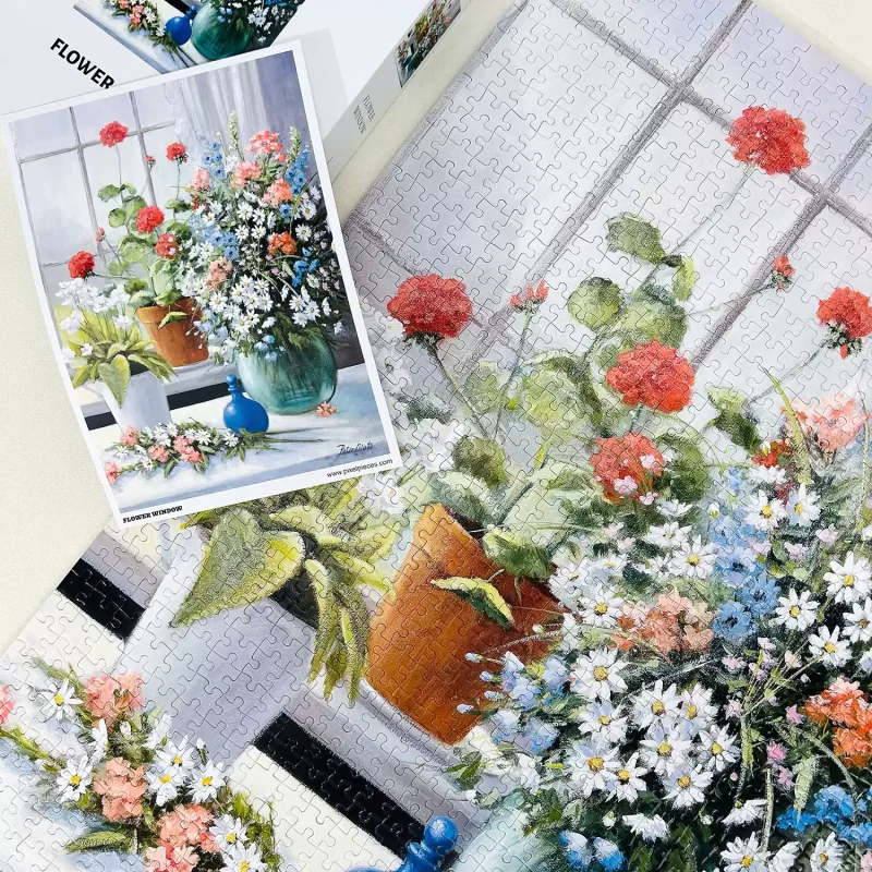 Pixel Pieces-1000 Piece Puzzle-Flower Window
