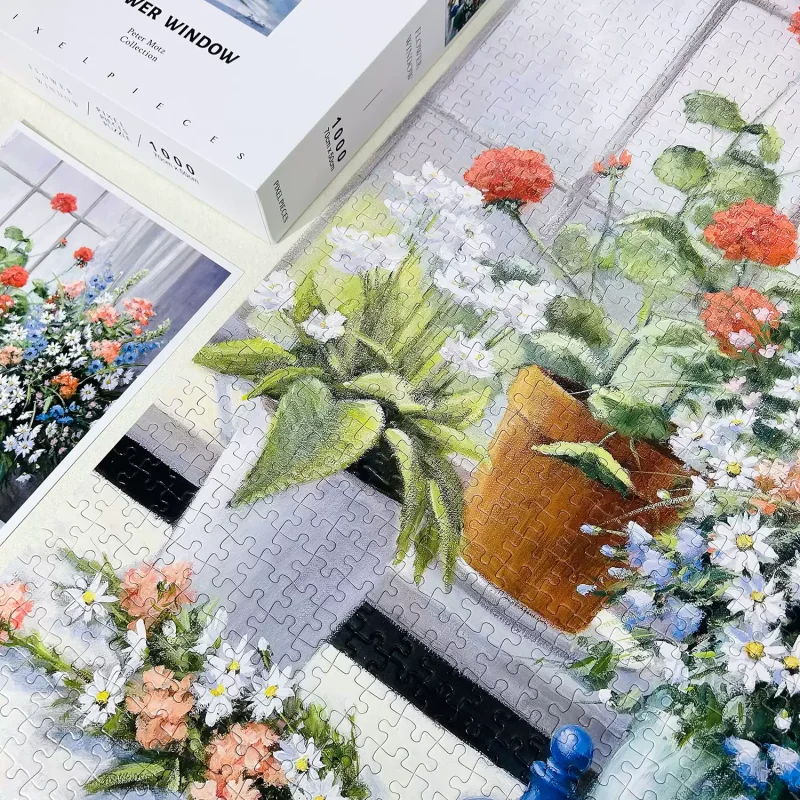 Pixel Pieces-1000 Piece Puzzle-Flower Window