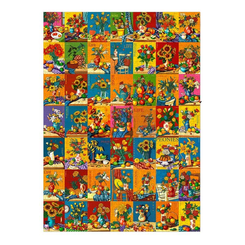 Bayby-1000pcs Plastic Jigsaw Puzzle-Flowers