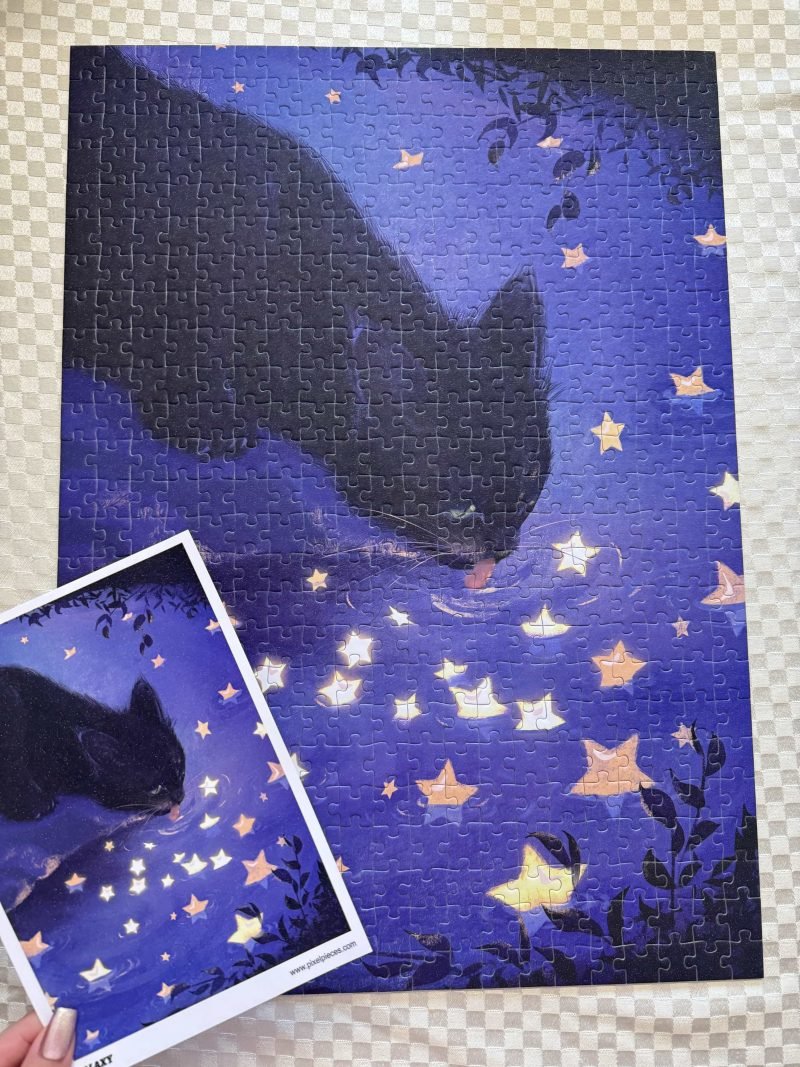 Galaxy-Cat puzzle (1) Pixel Pieces-500 Piece Puzzle-Galaxy