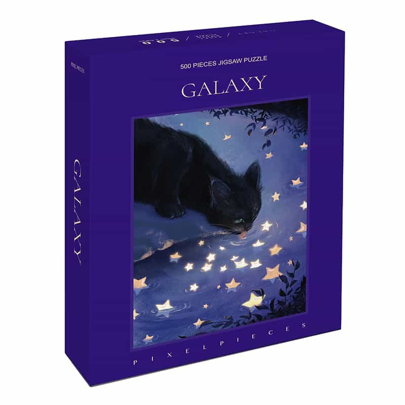 Galaxy-Cat puzzle (2) Pixel Pieces-500 Piece Puzzle-Galaxy